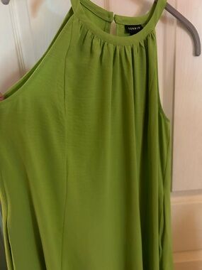 Torrid Bright Lime Green High Neck Sleeveless Dress